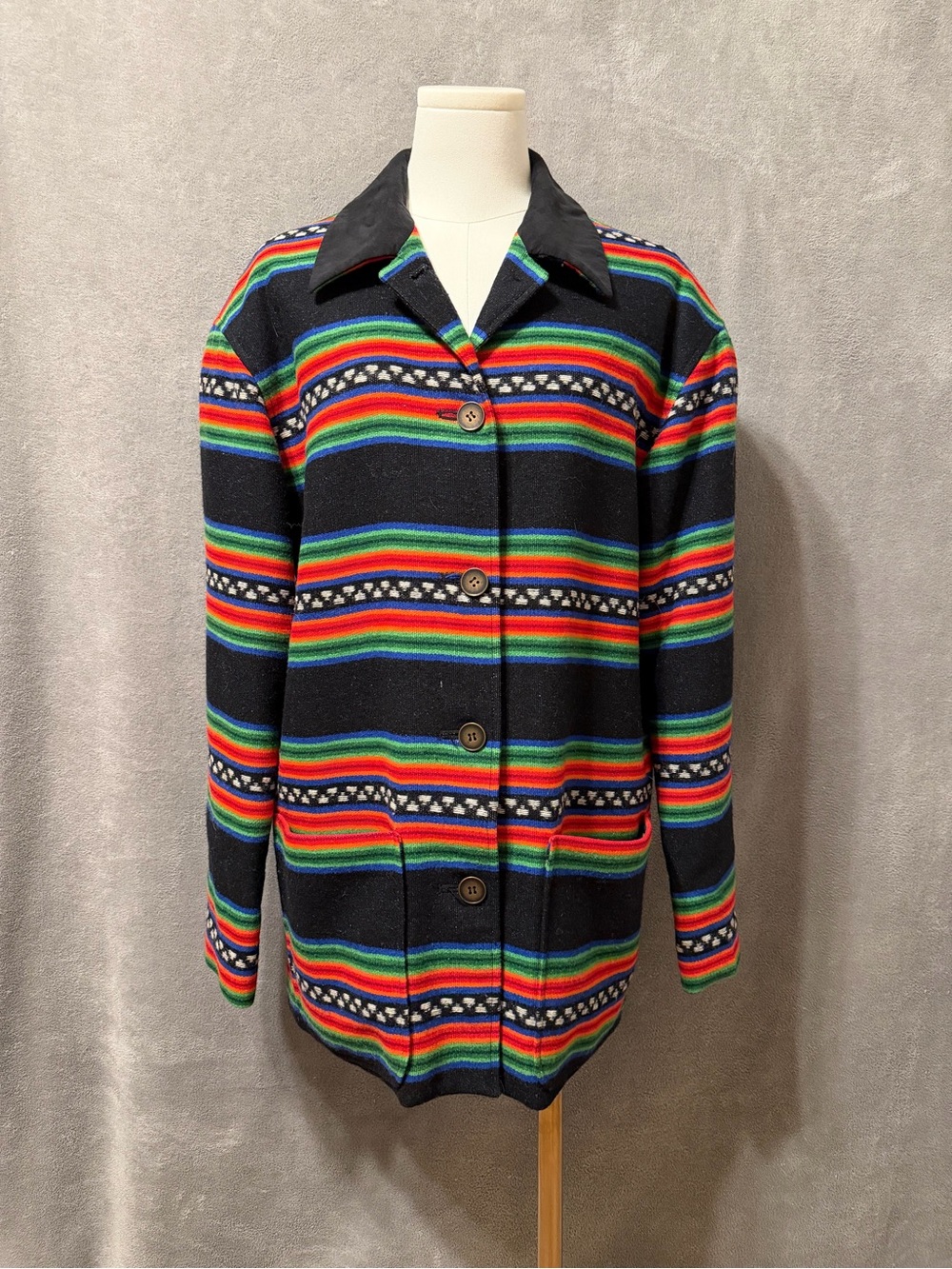 VTG Knockabout By Pendleton Women's Southwestern/Multicolor Wool Coat Size 8